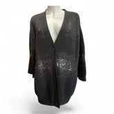 Valentino Lace Panel Knit Cardigan – Black – Size XS