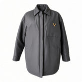 Valentino VLogo Nylon Shirt Jacket – Black – Size 44