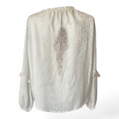 Vanita Rosa Embroidered White Blouse – Size Small