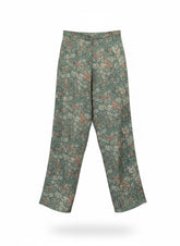 Vassia Kostara Capri Pants, Green Floral Print - Size Small