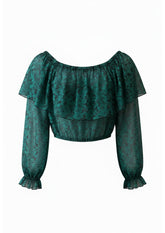 Vassia Kostara Floral Crop Top - No Size