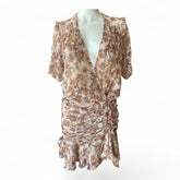 Veronica Beard Dakota Metallic Floral Silk-Blend Dress – Size S