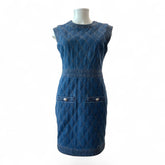 Veronica Beard Quilted Denim Mini Dress – Size 2