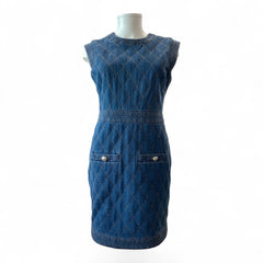 Veronica Beard Quilted Denim Mini Dress – Size 2