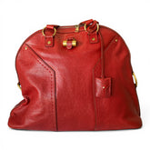 Yves Saint Laurent Red Muse Leather Handbag