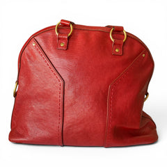 Yves Saint Laurent Red Muse Leather Handbag