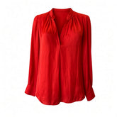 Zadig & Voltaire Satin Blouse – Red – Small