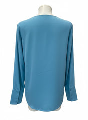 Zeus + Dione Light Blue Lace-Up Blouse – Size 40