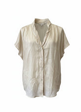 Zeus + Dione Beige Linen Blouse – Size 38