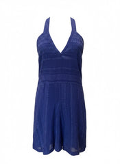 Zeus + Dione Navy Blue Mini Dress – Size 38
