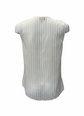 Zeus + Dione Off-White Sleeveless Striped Top – Size 38