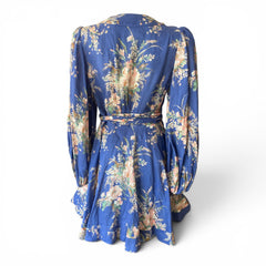 Zimmermann Moonshine Floral-Printed Linen Wrap Dress – Size 2