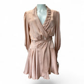 Zimmermann Silk Wrap Mini Dress – Dusty Pink – Size 1