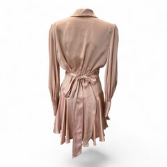 Zimmermann Silk Wrap Mini Dress – Dusty Pink – Size 1