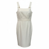 Zini White Satin Effect Sleeveless Dress - US 4