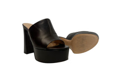 Gianvito Rossi Platform Leather Sandals Black 130mm - Size 39