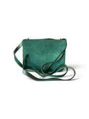 Bottega Veneta Suede Crossbody Shoulder Bag – Green
