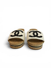 Chanel White Tweed & Cork Platform Mules – Size 40 (With Box)