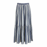 Christian Dior Pleated Striped Skirt Blue & White – Size IT 40 | Timeless Summer Elegance