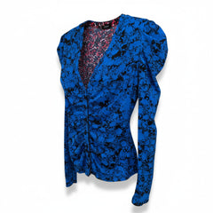 Diane von Furstenberg Printed Top & Skirt Set Blue Pink, Reversible (Top + Skirt M)