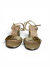 Gucci Metallic Gold GG Marmont Ankle Strap Sandals – Size 39.5 (With Box)