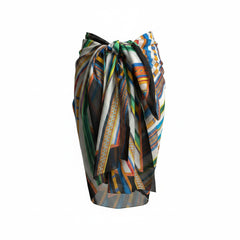 Hermès Silk Pareo Scarf Multicolor Wrap Beach Cover-Up