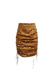 For Love & Lemons Tawney Ruched Midi Skirt – Size M