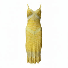 Missoni Yellow Knit Bodycon Dress - Size 42
