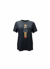 Prada Illustrated Graphic T-Shirt Black – Size M | Iconic Contemporary Piece