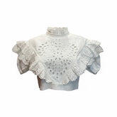 Sportmax Ometto Broderie Anglaise Cropped Top White – Size 8 (With Tags)
