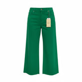 True Royal Green Cropped Denim Pants Raw Hem - IT 44, New with Tags