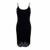 Versace Black Midi Dress Medusa Detail - Size 50