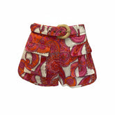 Zimmermann Paisley Print Shorts Pink - Size 0