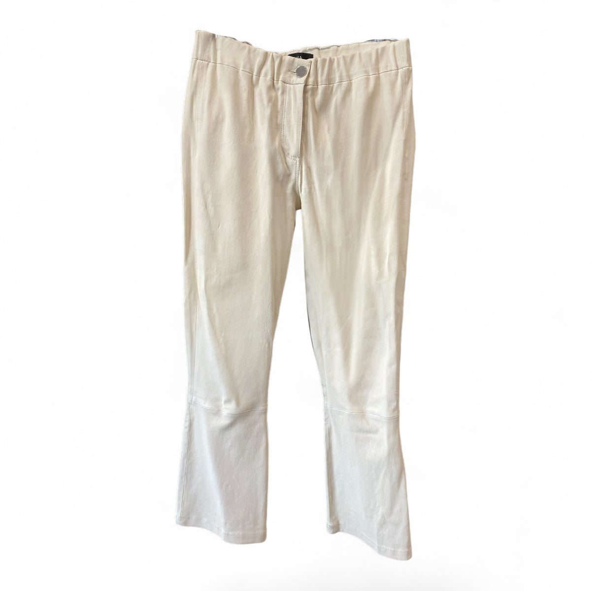 ARMA Stretch Leather Trousers – Off White – Size 38