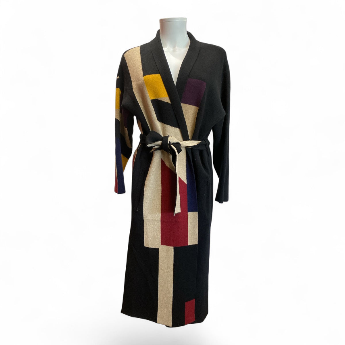 Akris Reversible Orphism Cashmere Long Cardigan – Size US 12