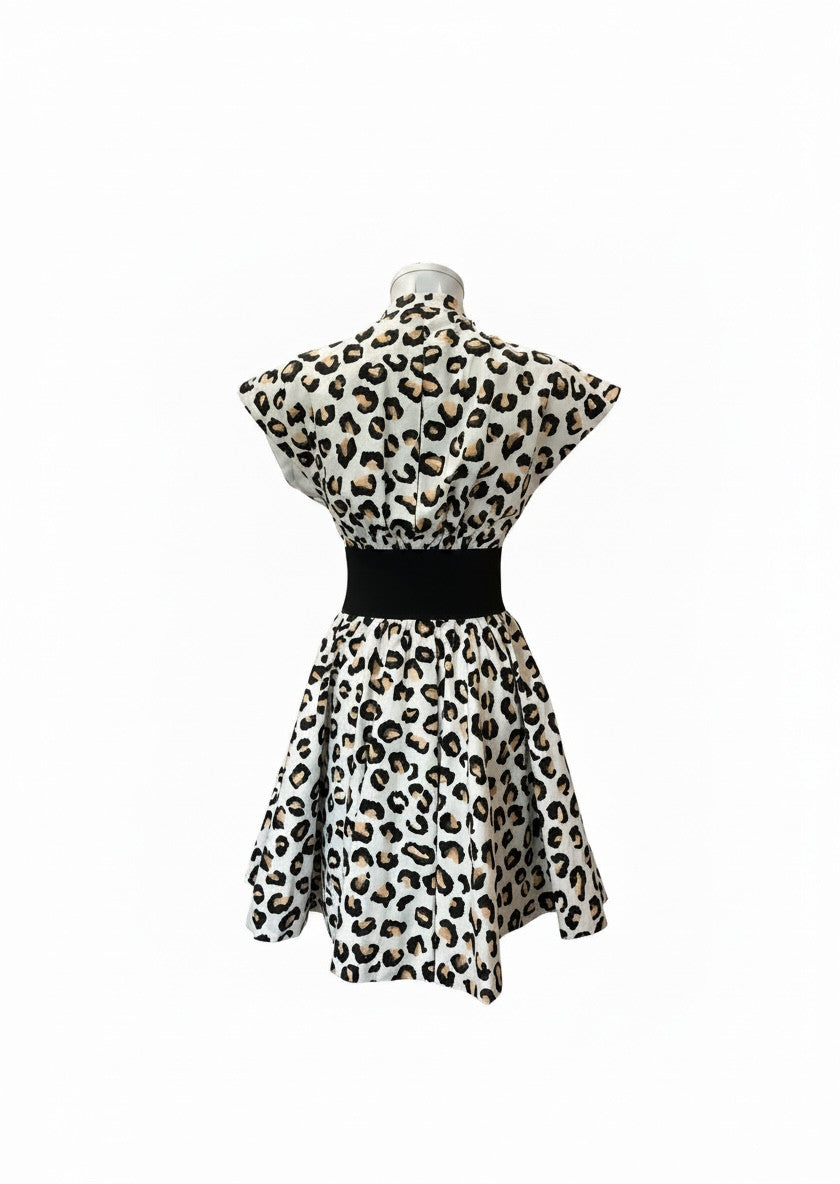 Alaïa Leopard Print Belted Cotton Poplin Minidress | Iconic Statement Piece – Size 36