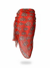 Alexander McQueen Red Silk Skull Scarf – Bold Statement Luxury