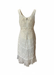 Alice + Olivia Kimberley Embroidered Lace Dress – Off White – Size 12