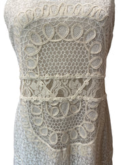 Alice + Olivia Kimberley Embroidered Lace Dress – Off White – Size 12