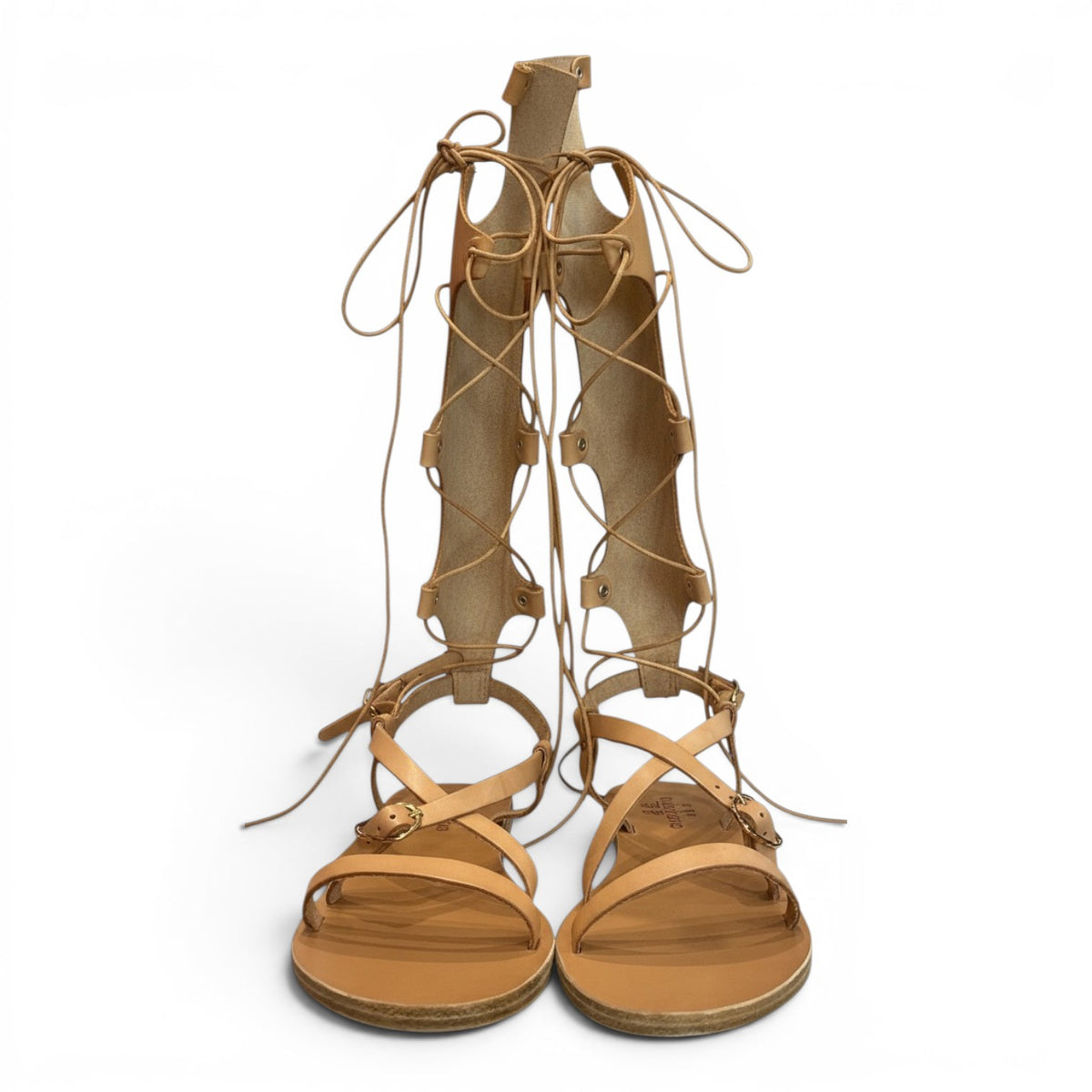 Ancient Greek Sandals Sofia High Lace-Up Sandals – Neutral – Size 39