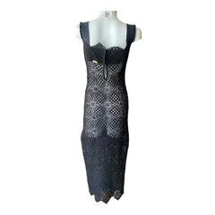 Ancient Kallos Crochet Dress – Black – Size S