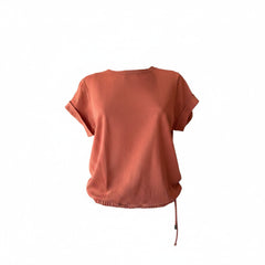 Brunello Cucinelli Cashmere Blend Top Brick Orange Size Large