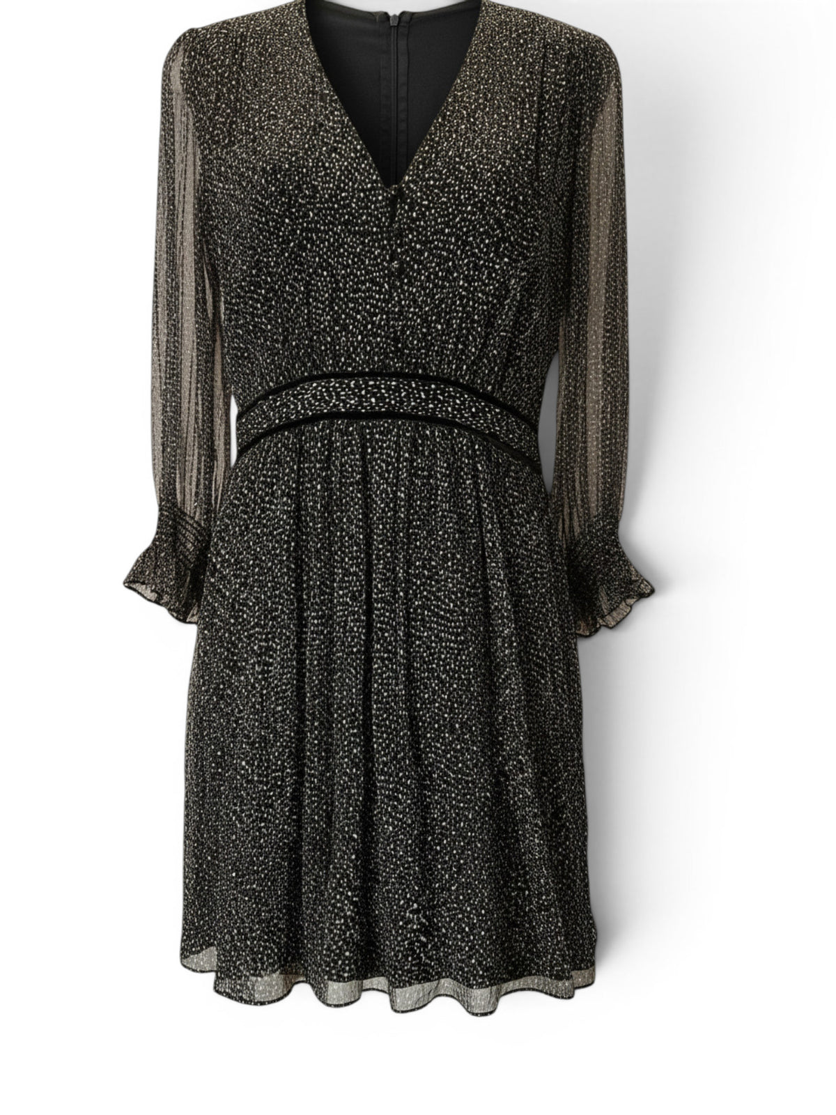 Ba&sh Dolly Black & White Silk Mini Dress – Size 2