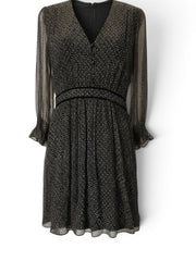 Ba&sh Dolly Black & White Silk Mini Dress – Size 2