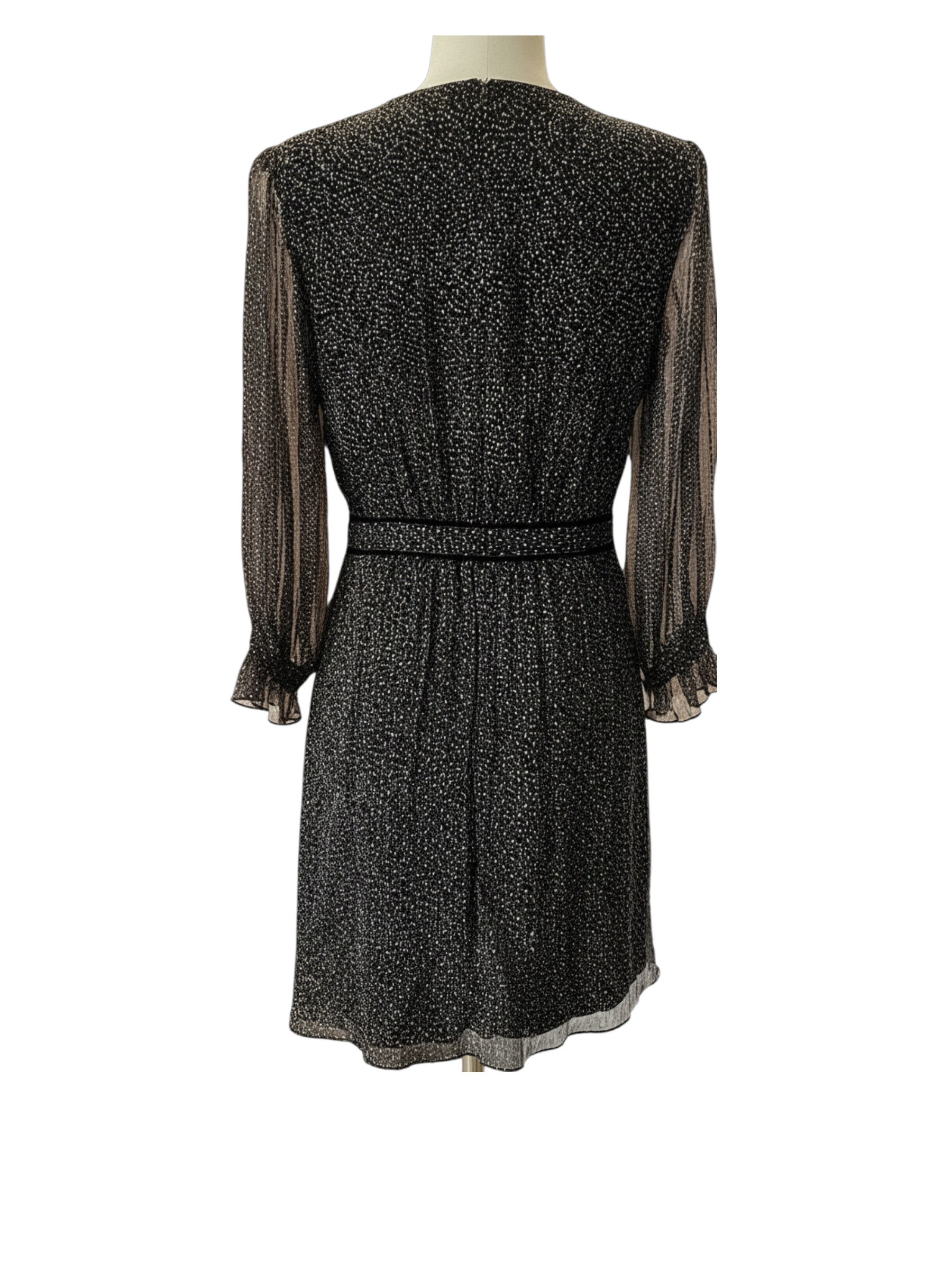 Ba&sh Dolly Black & White Silk Mini Dress – Size 2