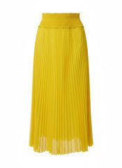 Balmain Pleated Yellow Skirt | Vibrant Parisian Chic – Size 36