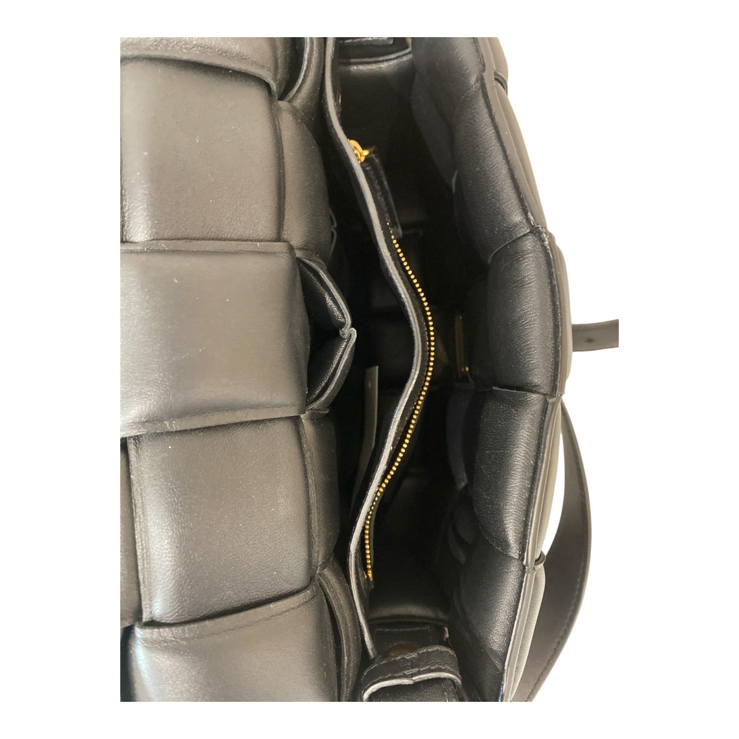 Bottega Veneta Padded Cassette Intrecciato Leather Shoulder Bag Black