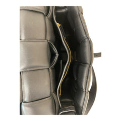 Bottega Veneta Padded Cassette Intrecciato Leather Shoulder Bag Black