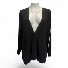 Brunello Cucinelli Cashmere Cardigan with Monili-Style Trim – Black – No Size Tag