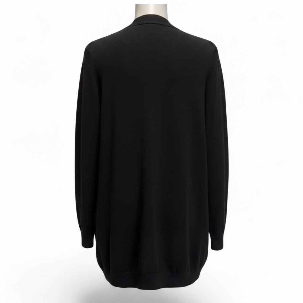 Brunello Cucinelli Cashmere Cardigan with Monili-Style Trim – Black – No Size Tag